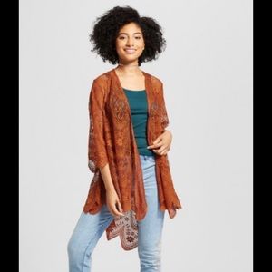 Mustard Target Lace Kimono XL